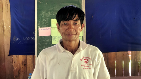 Mr. Phimpha, village elder and head of conflict resolution unit. Photo credit Sengphachanh Sonethavixay.